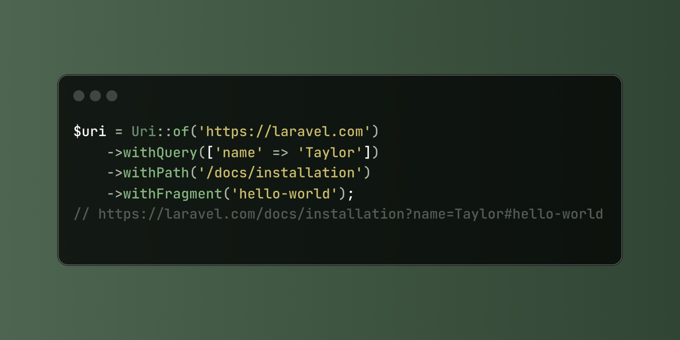 Ws Uri Example Working with Laravel's Uri Class for Enhanced URL Manipulation