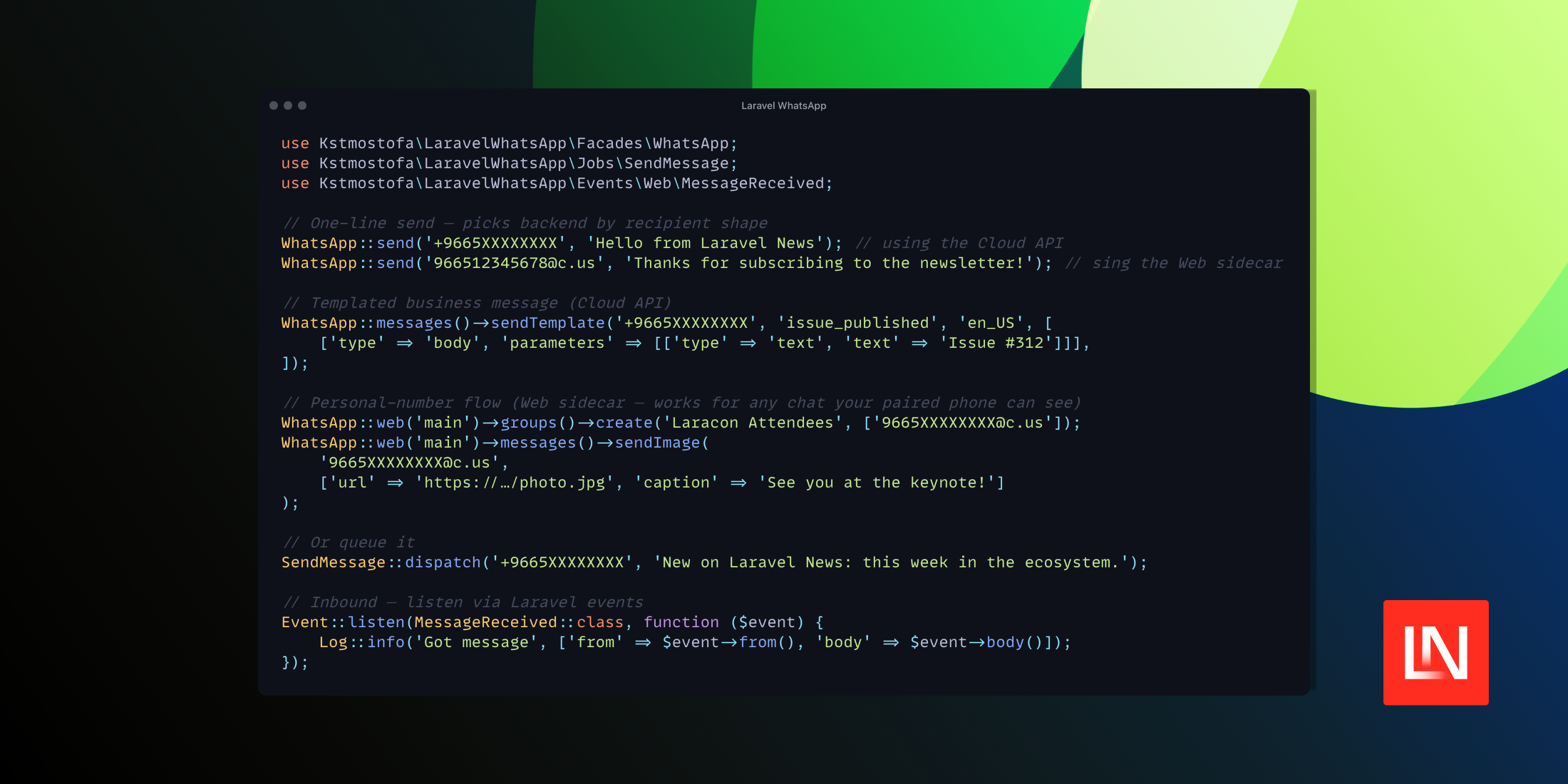 Laravel WhatsApp: Two Backends Behind One Facade