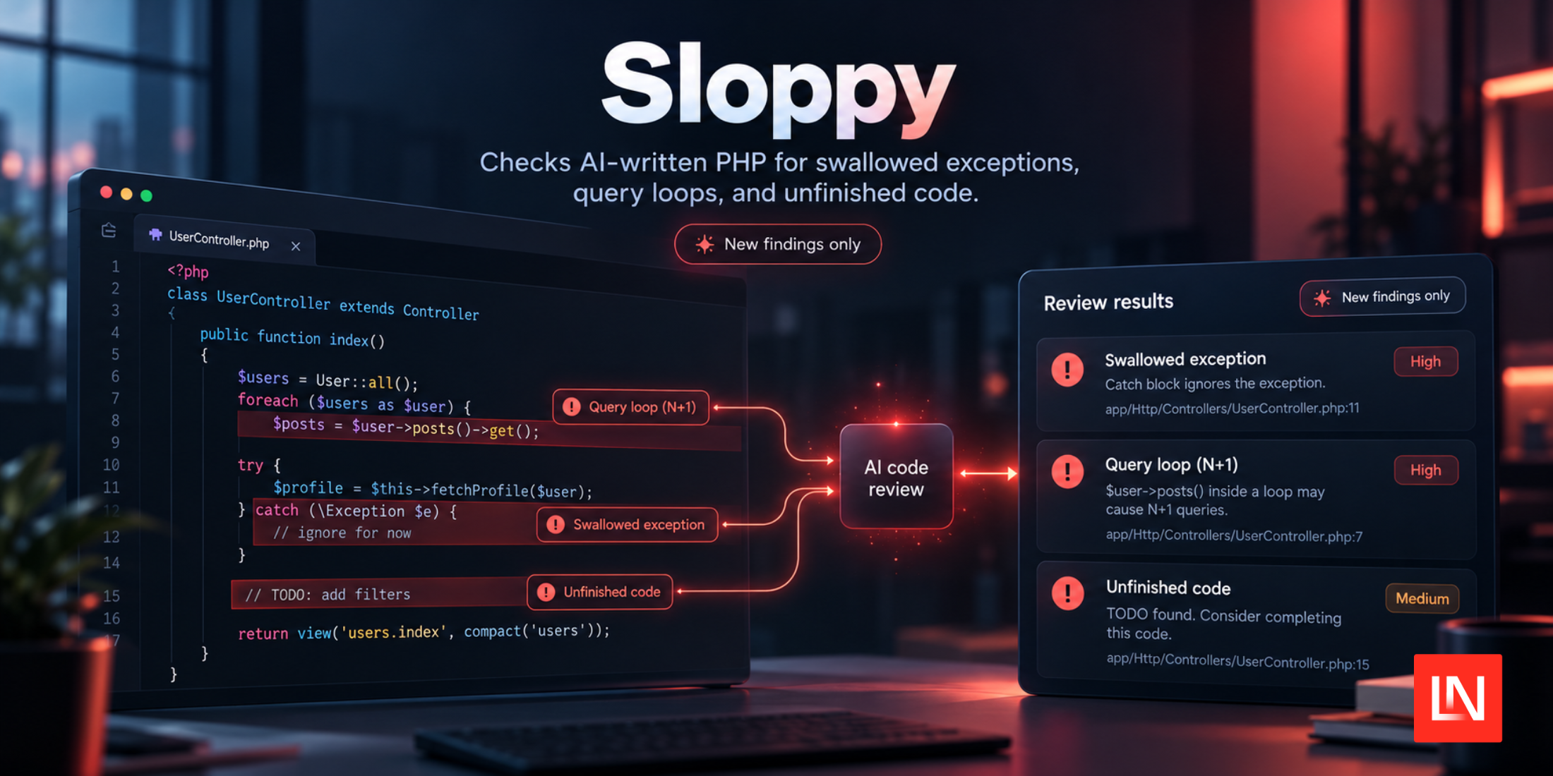 Sloppy: Static Analysis for AI-Written PHP