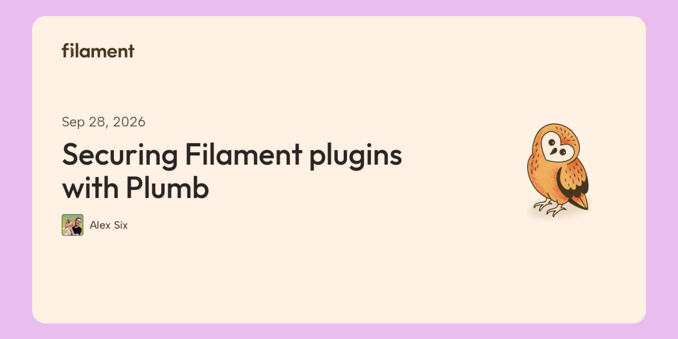 Securing Filament plugins with Plumb