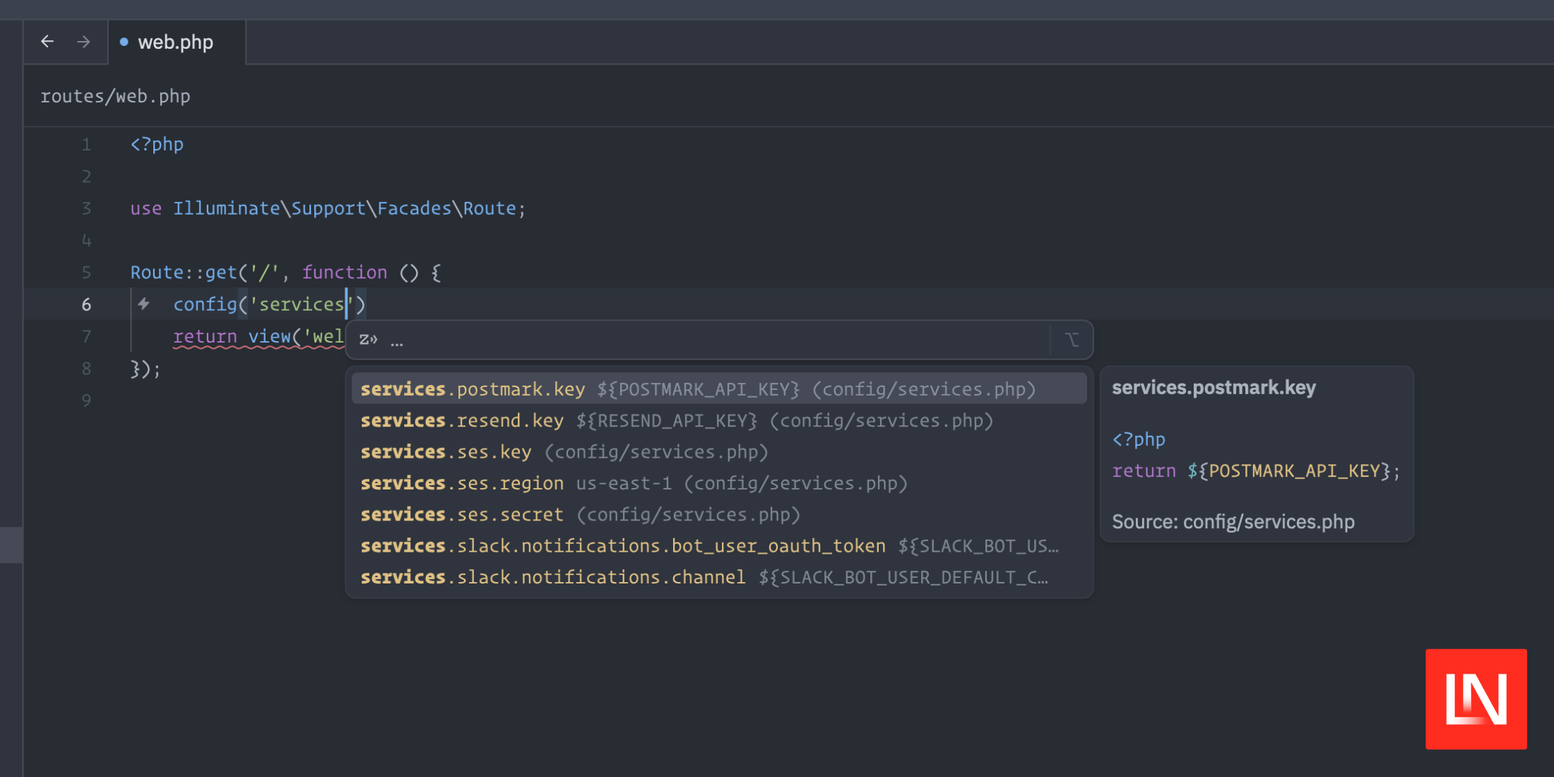 Community Laravel Extension for Zed