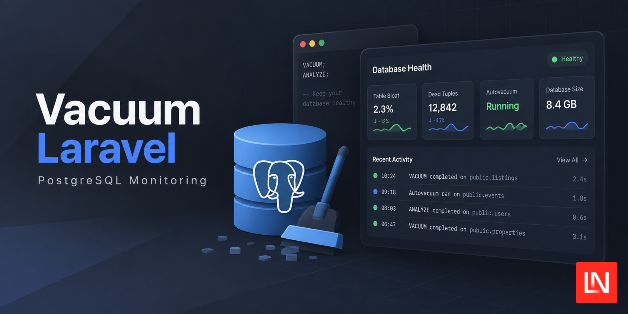 PostgreSQL Monitoring and Schema Linting for Laravel with Vacuum