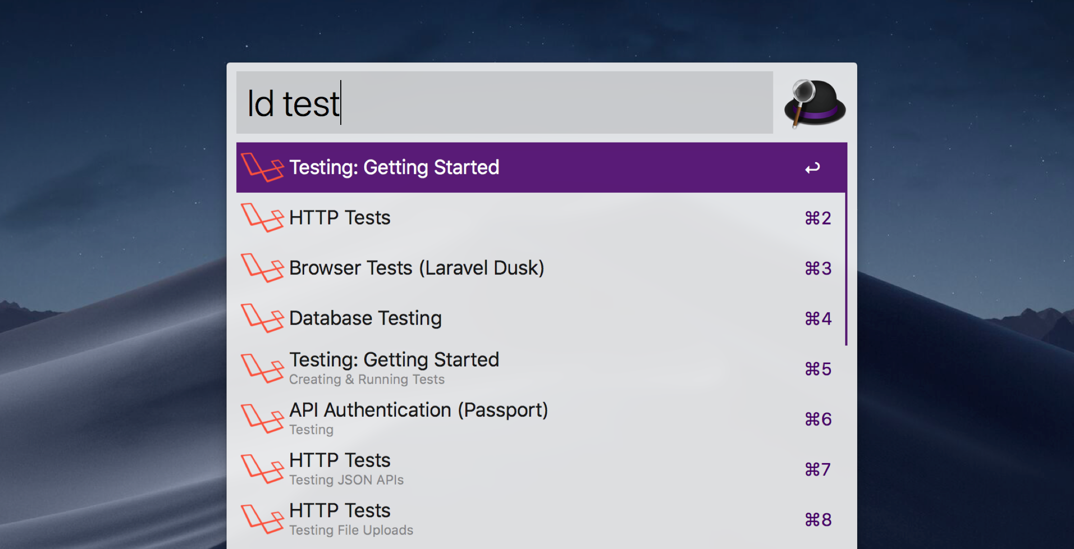 Laravel Docs Workflow For Alfred Laravel News