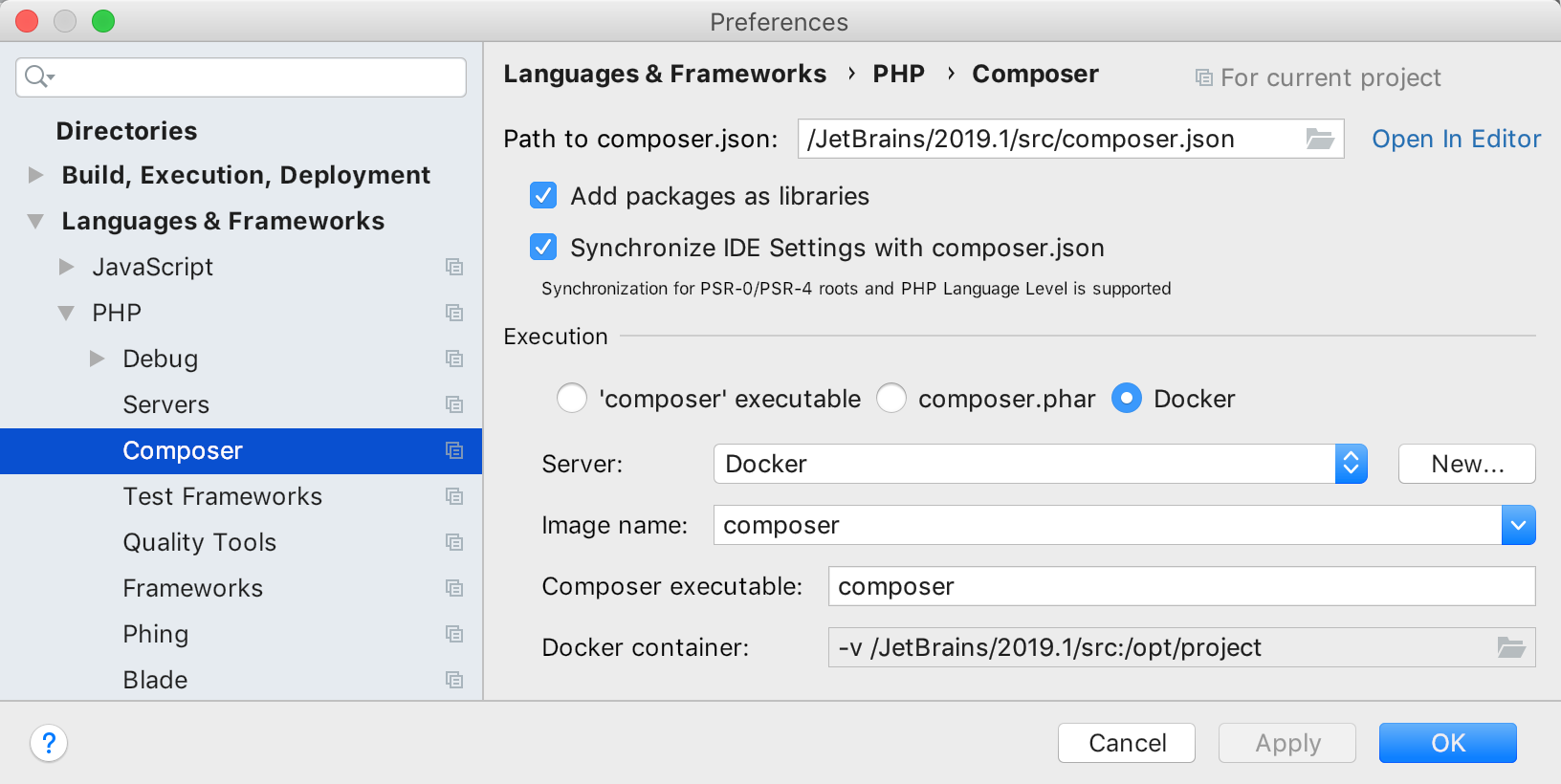 download phpstorm debug docker