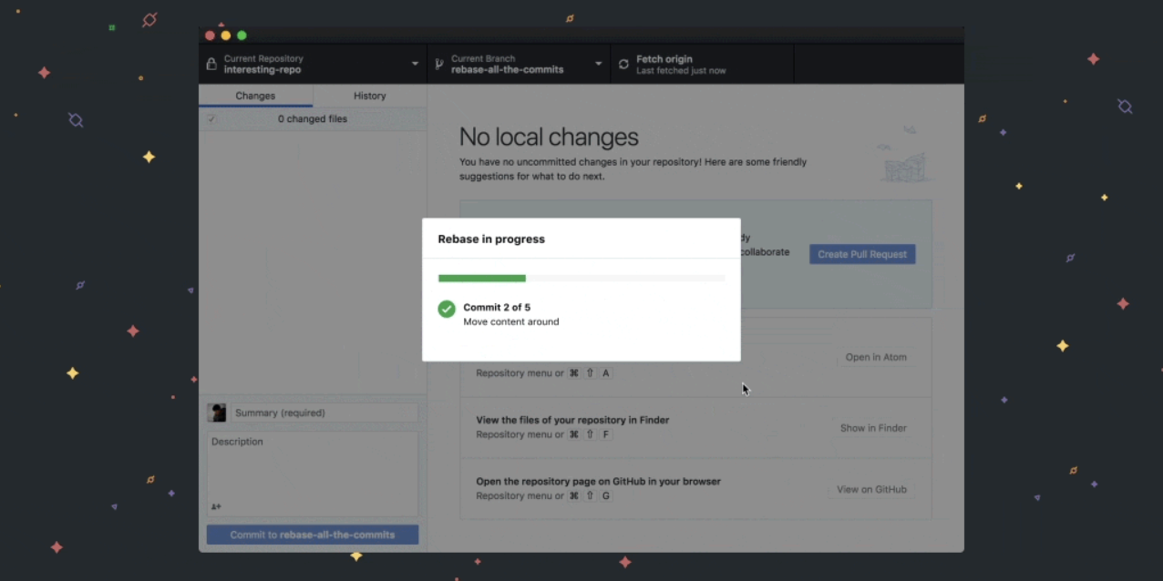 github desktop stash changes