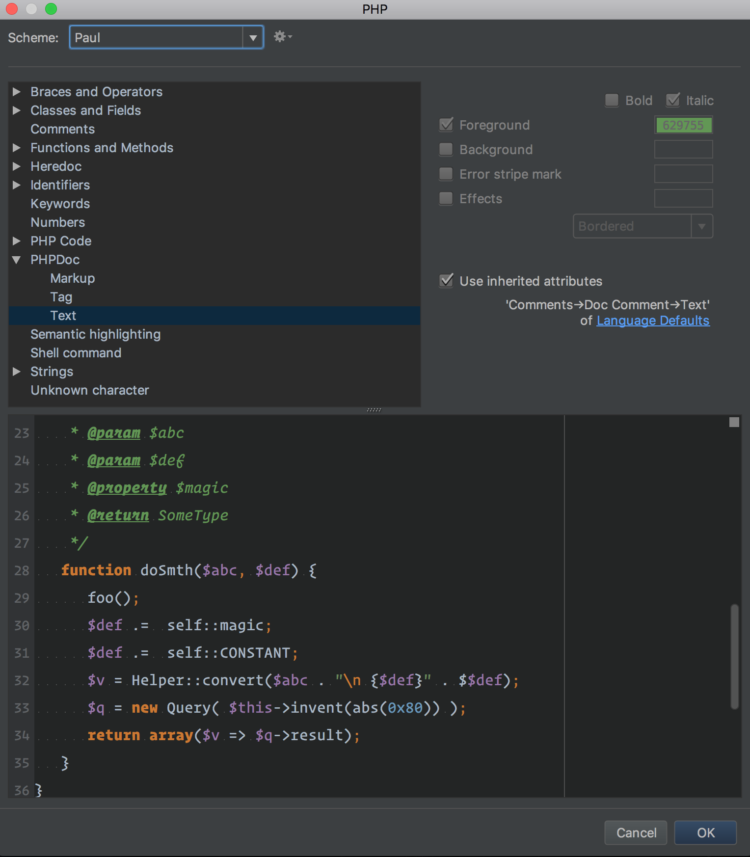 phpstorm theme atom