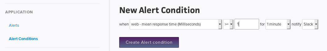 Creating New Alert Conditions