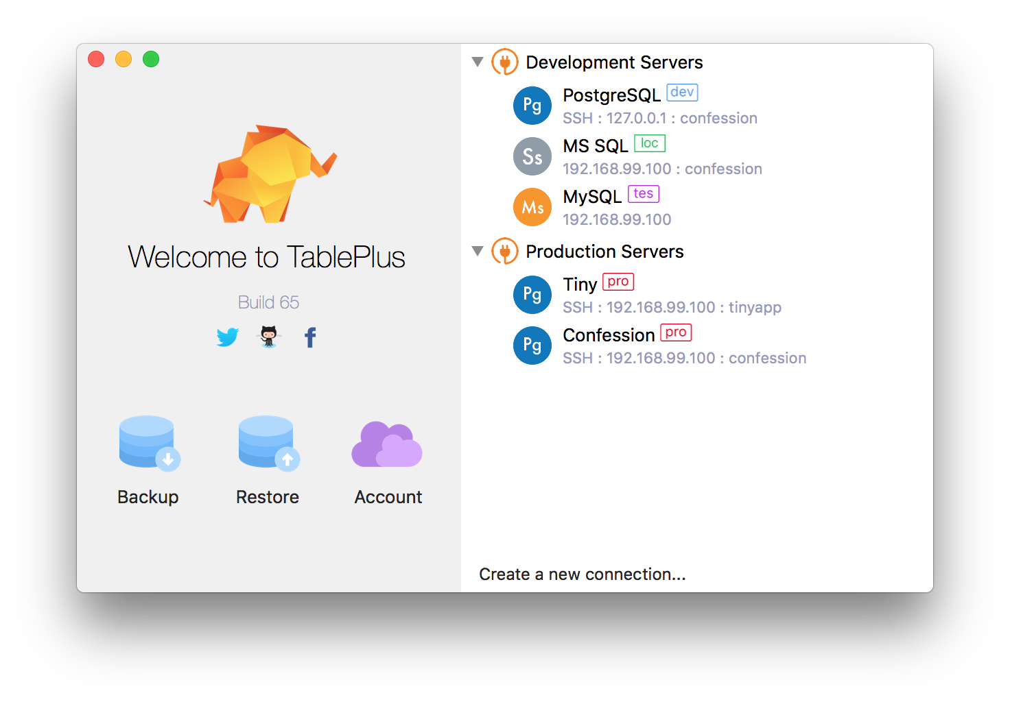 tableplus local datbase