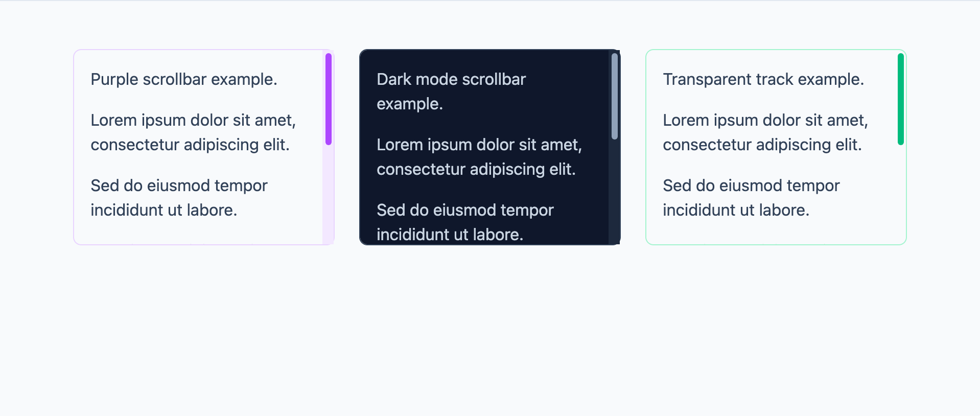 Scrollbar color utilities in Tailwind CSS v4.3.0 shown in Tailwind Play